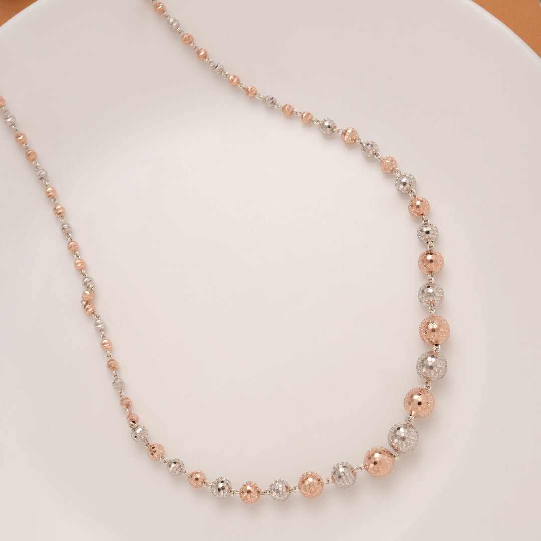 Contemporary Rose Golden Beads Necklace