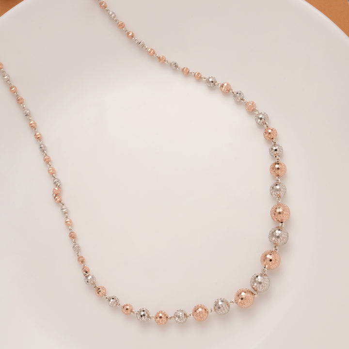 Contemporary Rose Golden Beads Necklace