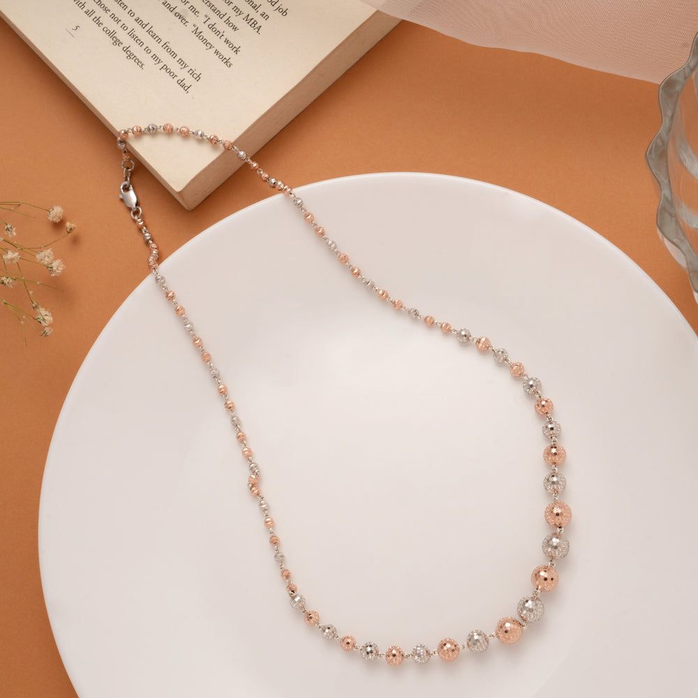 Contemporary Rose Golden Beads Necklace