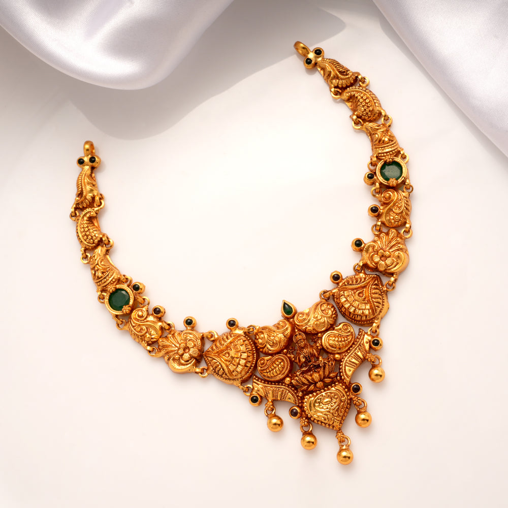 Traditional Lakshmi Coin Golden Necklace