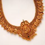 Vintage Golden Coin with Stone Lakshmi Necklace