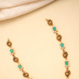 Antique Peacock Gaja Lakshmi Golden Necklace