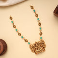 Antique Peacock Gaja Lakshmi Golden Necklace