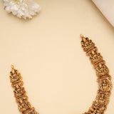 Antique Lakshmi Ruby Beads Golden Necklace