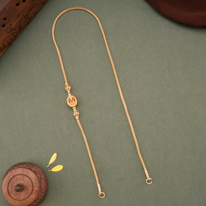 Modern Oval Shaped Lakshmi Mugappu Chain