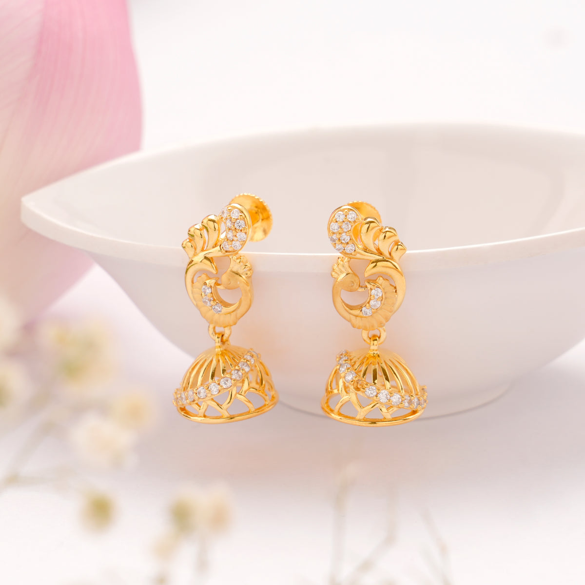Peacock Design Casting Gold Plated Kammal