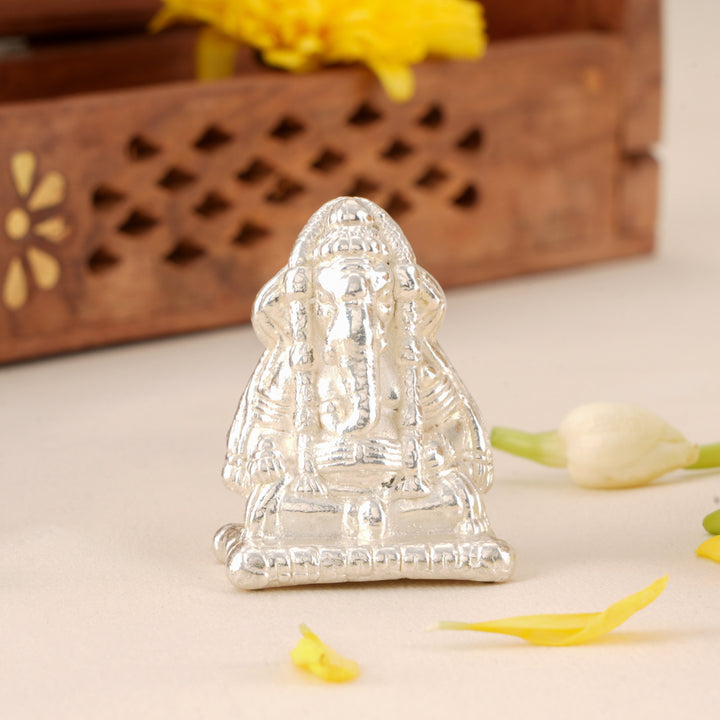 Devotional Vinayaka Silver Idol