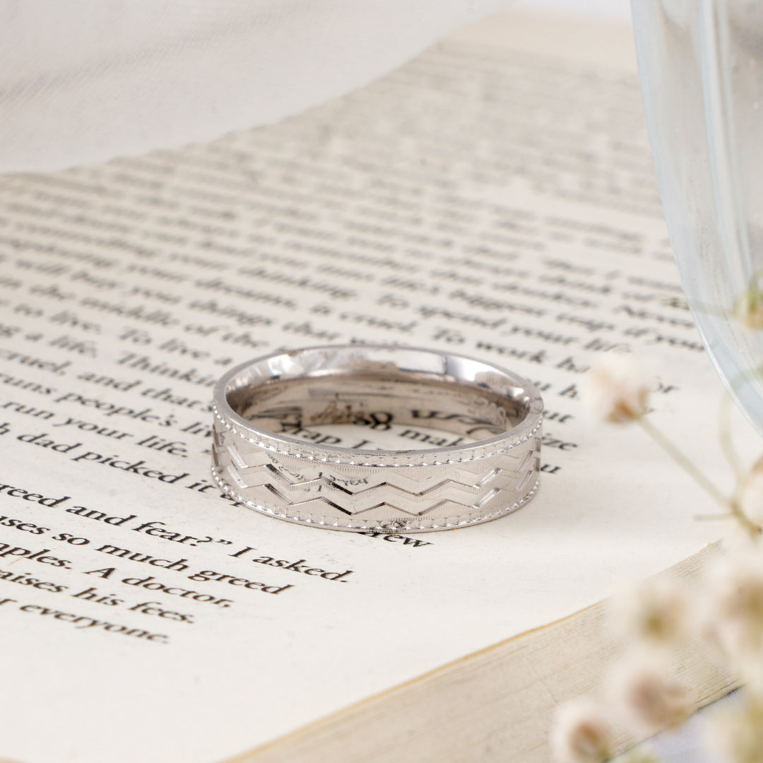 Silver-Plated Band Finger Silver Ring