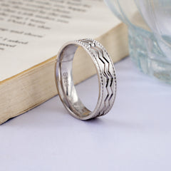 Silver-Plated Band Finger Silver Ring