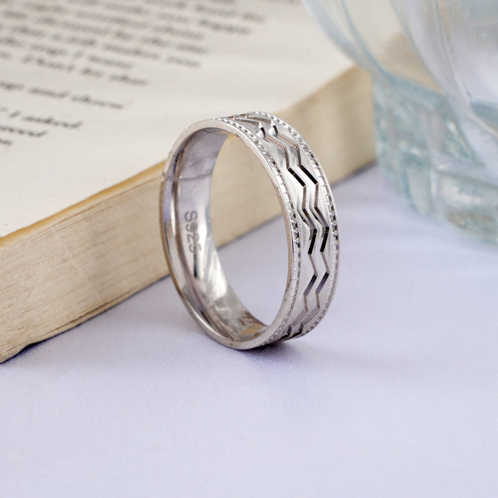 Silver-Plated Band Finger Silver Ring