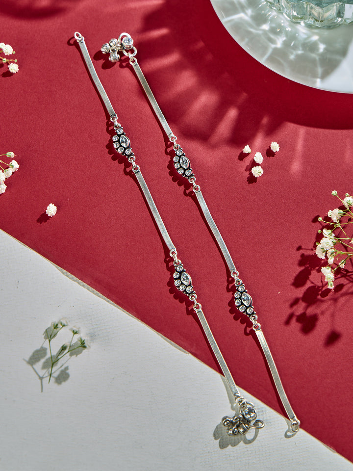 Heritage Sparkle with Ruby & Green Anklet