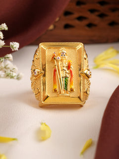 Elegance of Lord Muruga Gold Ring
