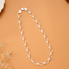 Modern Oval Links Silver Chain