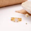 Single Solitaire Stone Golden Ring