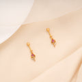 Conch Shell Design with Pink Stone Golden Koppu