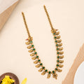 Traditional Mango Peacock with Emerald Golden Haram
