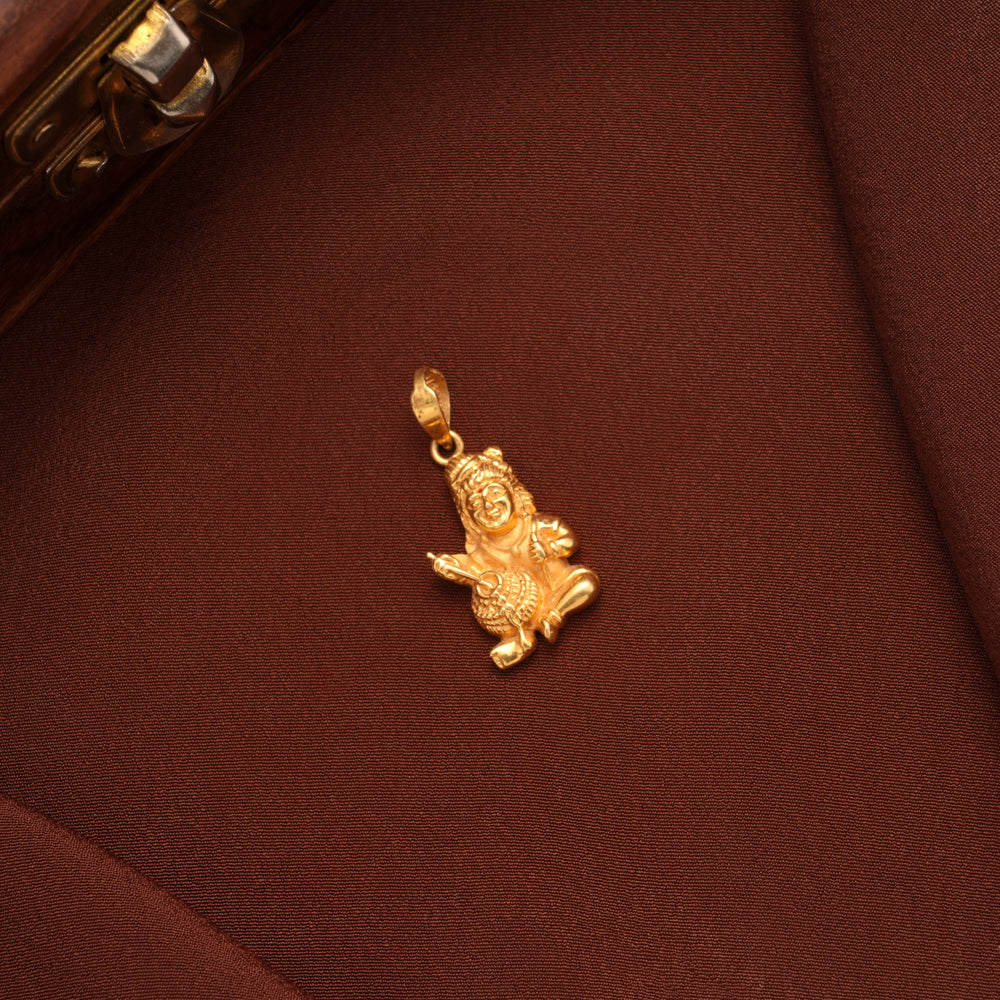 Cute Krishna Gold Pendant