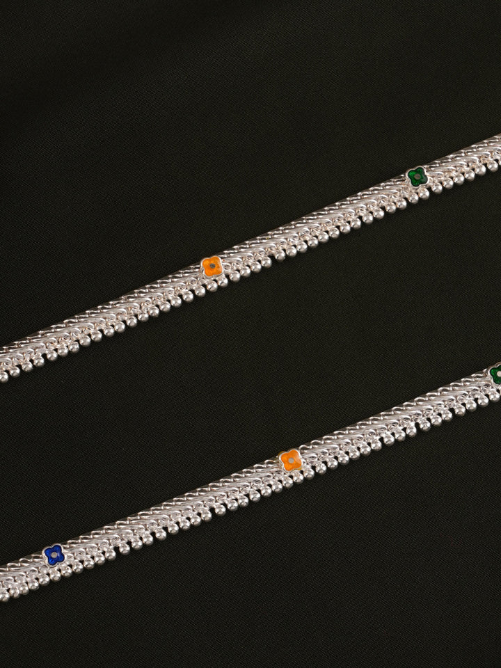 Single Arambu Aaradhana Silver Anklet