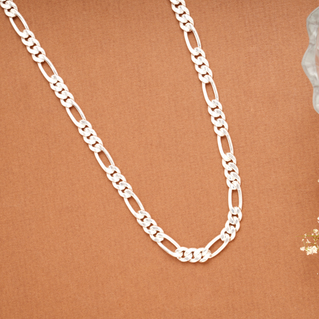 Fancy Figaro Link Silver Men’s Chain