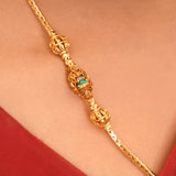 Lotus Lakshmi Golden Mugappu Chain