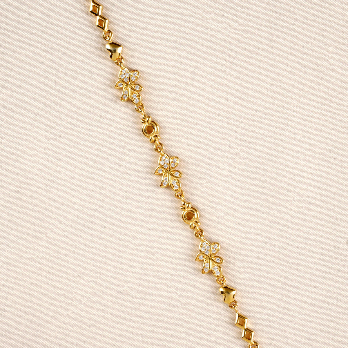 Square Loop Silver Golden Women’s Bracelet