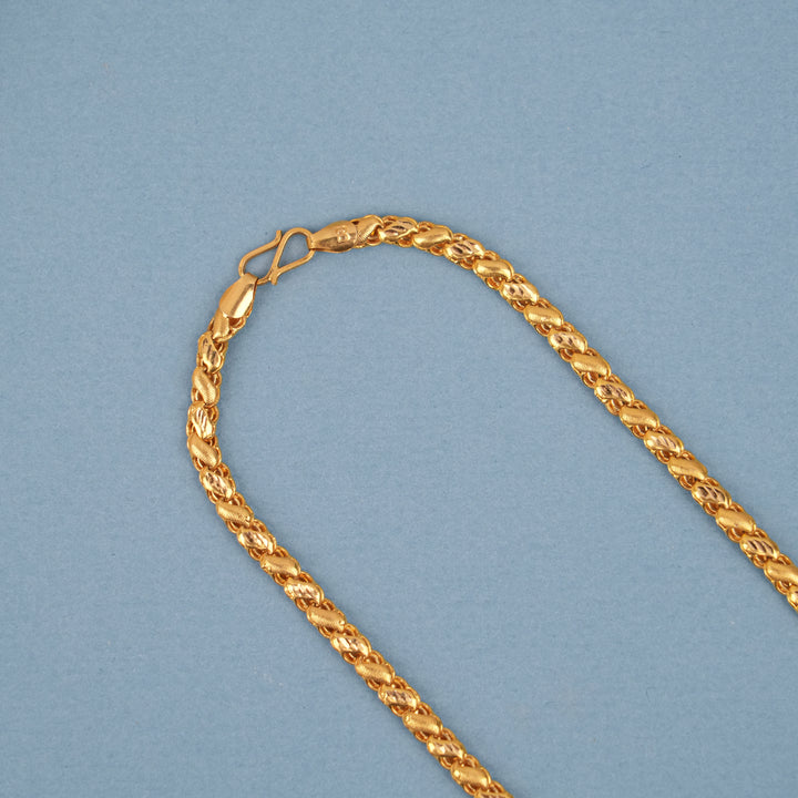 Classic Lotus Pattern Gold Chain for Men
