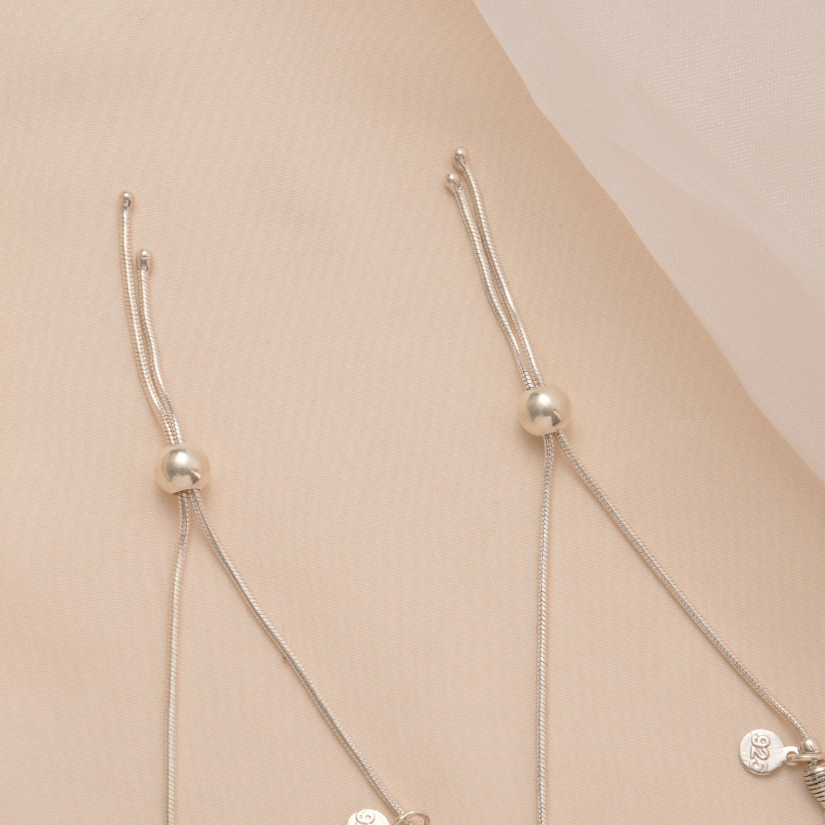 Modern Evil Eye Silver Anklet