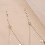 Modern Evil Eye Silver Anklet