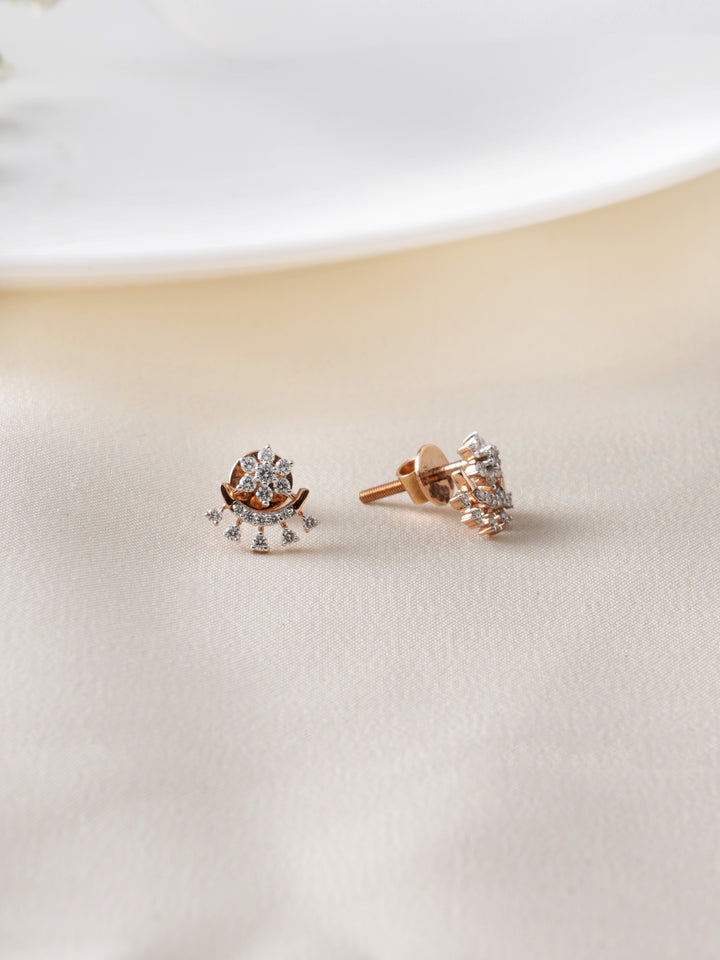 Twilight Bloom Diamond Ear Studs