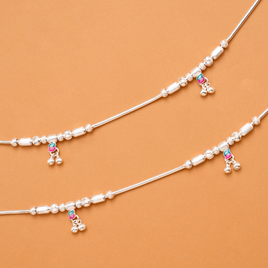 Classic Minimal Beaded Silver Kolusu