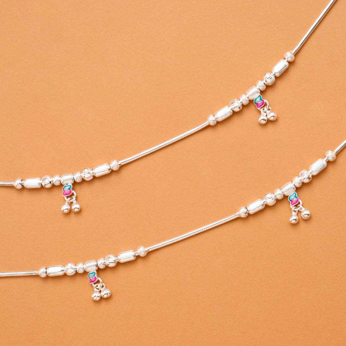 Classic Minimal Beaded Silver Kolusu