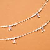 Classic Minimal Beaded Silver Kolusu