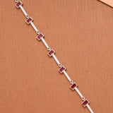Radiant Women’s Red Stone Silver Bracelet