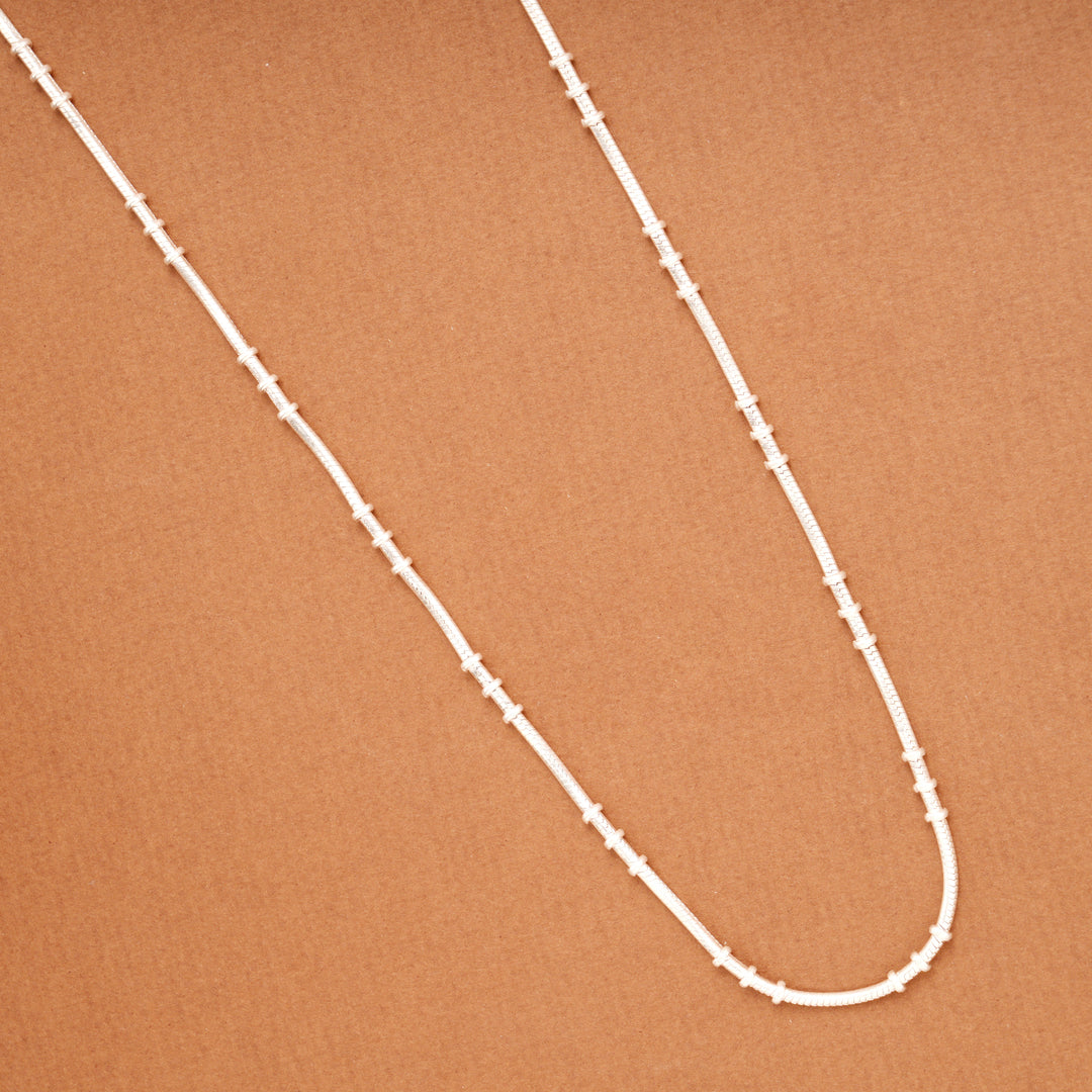 Tiny Silver Balls Link Women’s Chain