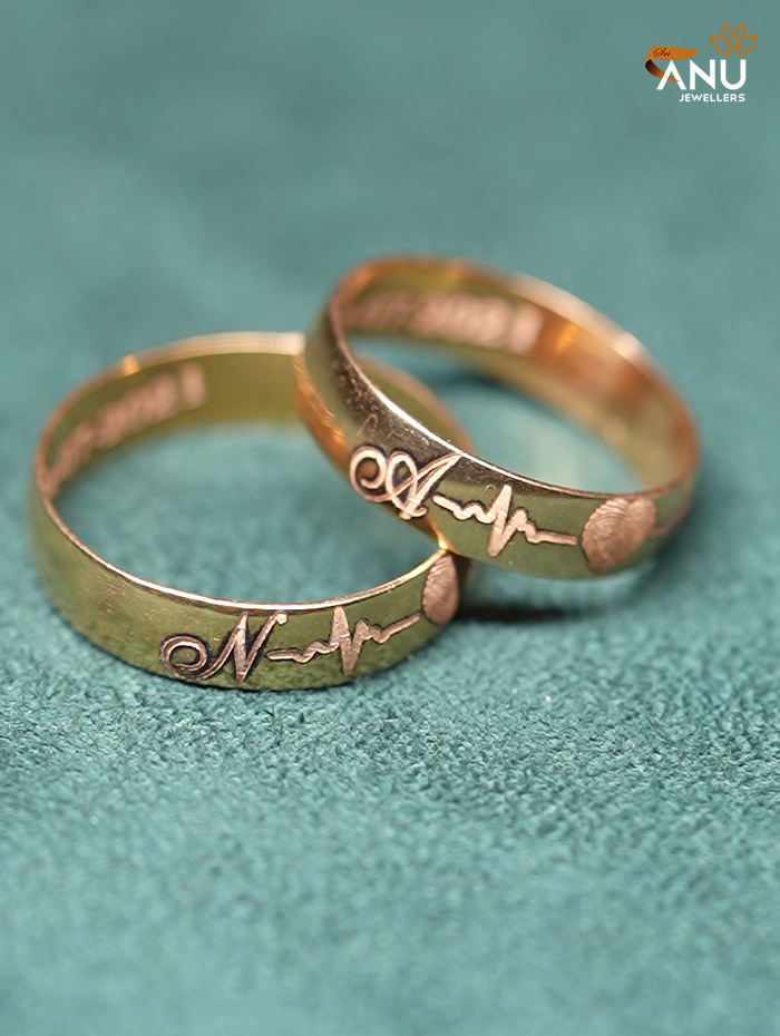 Heart Beat With Fingerprint  Ring