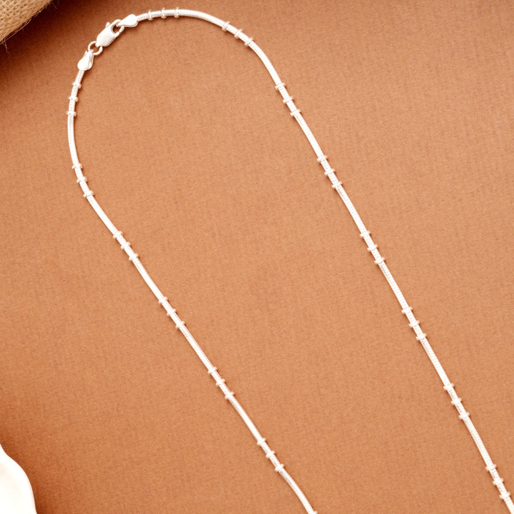 Tiny Silver Balls Link Women’s Chain