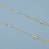 Dual Tone Tiny Shape Pendant Gold Necklace