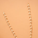 Blooming Flower Emerald White Stone Golden Necklace