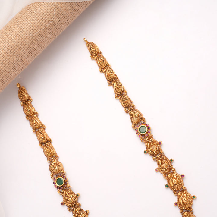 Nagas Lakshmi with Mango Design Golden Haram
