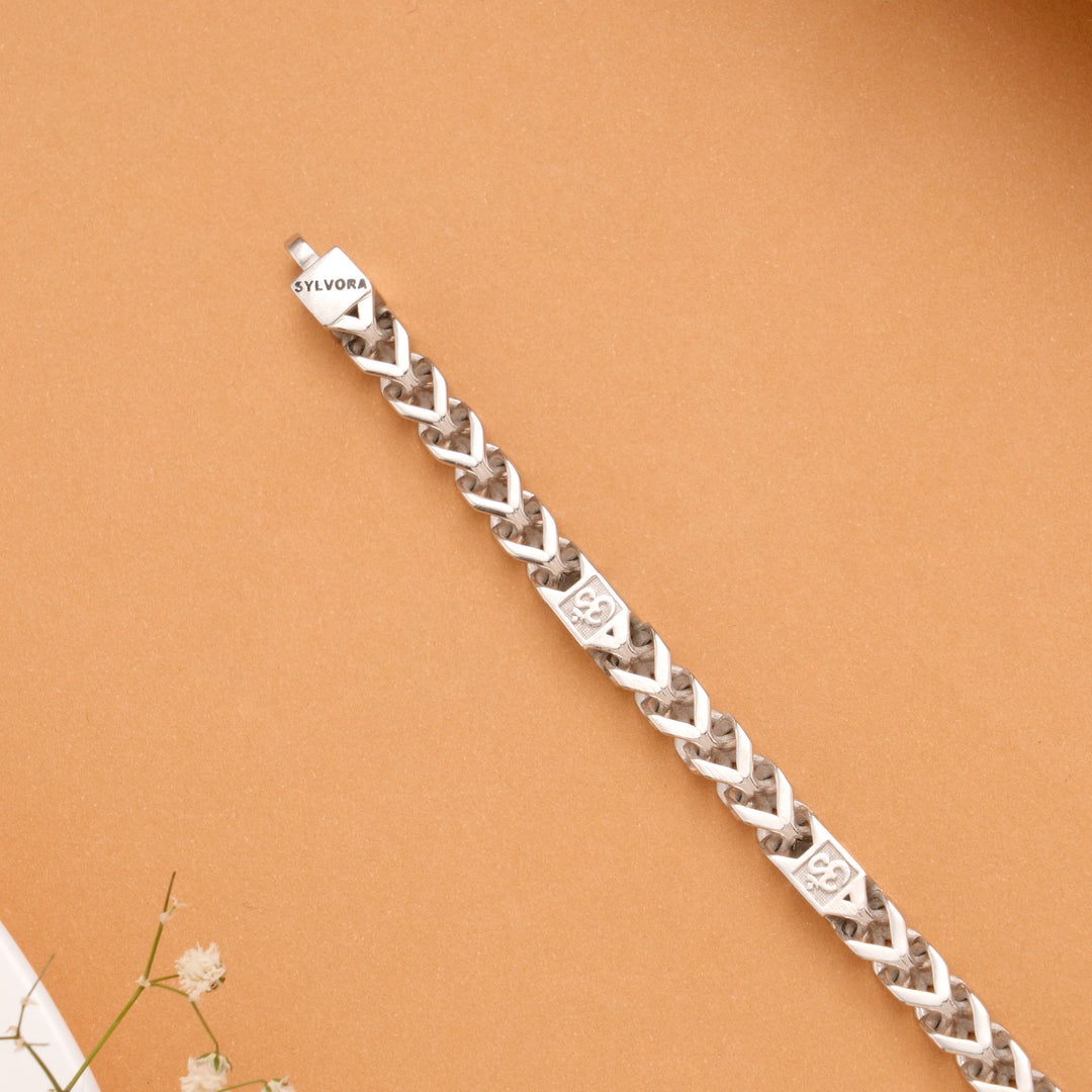 Men Thing Twin Tough Silver Bracelet
