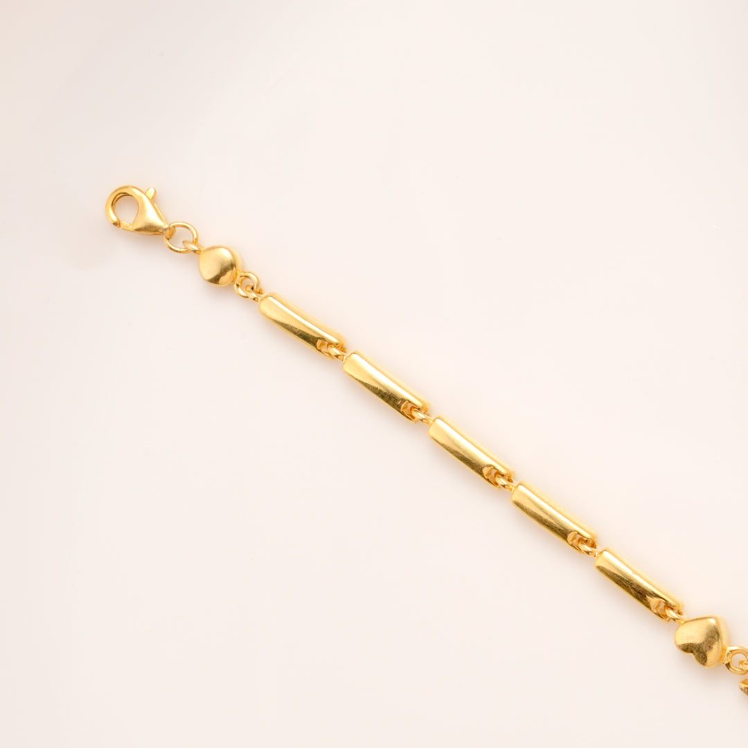 Classic LOVE Letter Bracelet with Heart Charms
