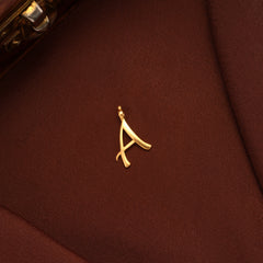 Letter A Gold Pendant
