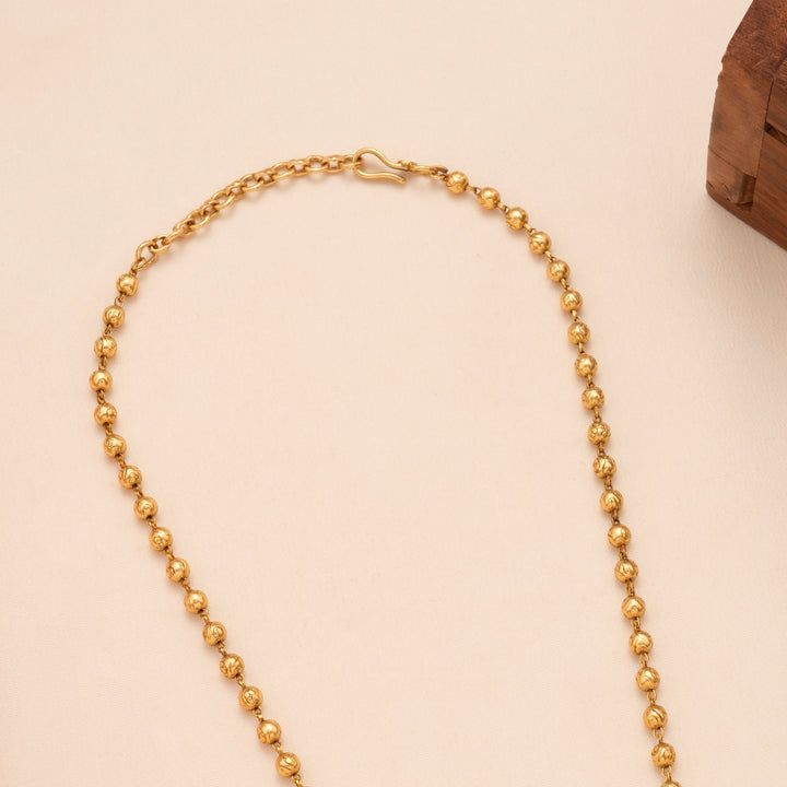 Blossom Floral Antique Pendant Golden Necklace Set
