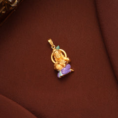 Spiritual Gold Lord Krishna Deity Pendant