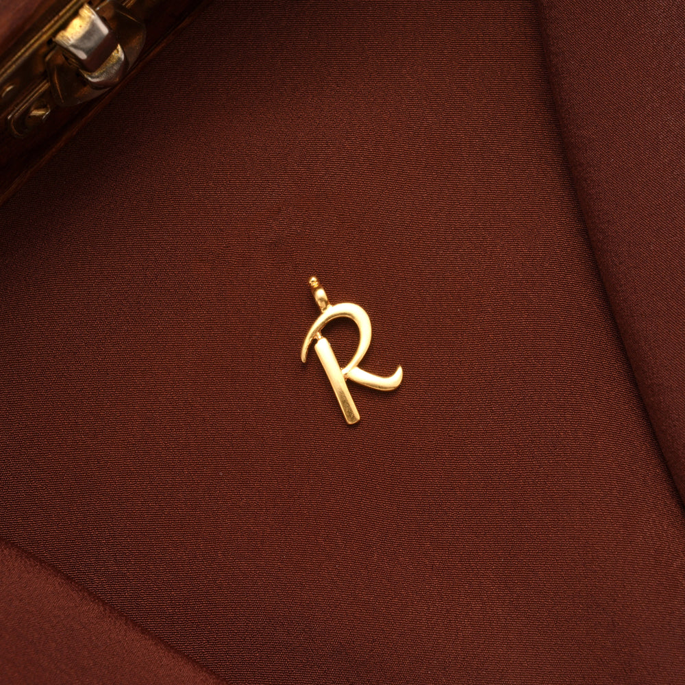Classic Gold Initial R Pendant