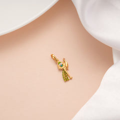 Classic Peacock Vel Gold Pendant