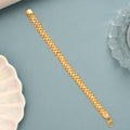 Regal Square Shape Link Gold Bracelet