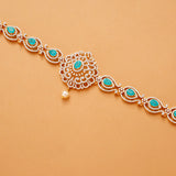 Emerald Leaf Design Swarovski Oddiyanam