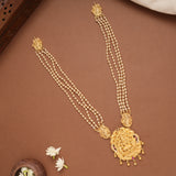 Heritage Pearl Multi Layer Golden Lakshmi Pendant Haram