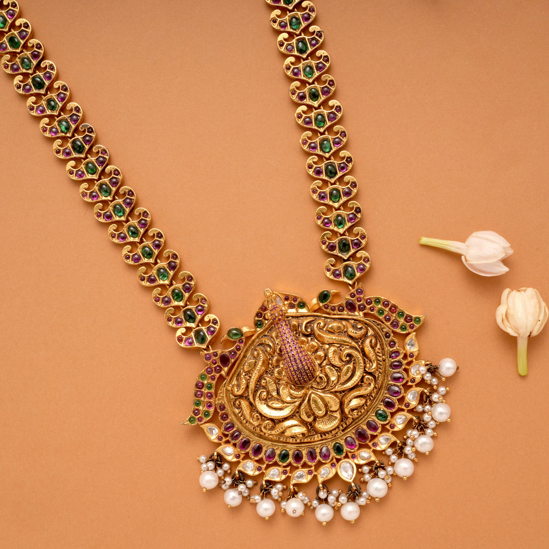 Traditional Gold Plated Peacock Haram